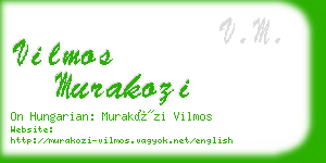 vilmos murakozi business card